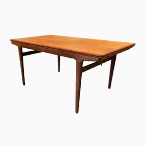 Dining Table in Teak with Double Pull-Out Tops by Johannes Andersen for Uldum Møbelfabrik, 1960s