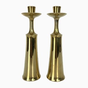 Brass Candlesticks by Jens Quistgaard for Dansk Design, Denmark, 1960s, Set of 2