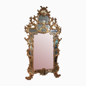 Mid 18th Century Italian Carved Wood Mirror