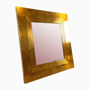 Specchio vintage in legno dorato di Deknudt, anni '70