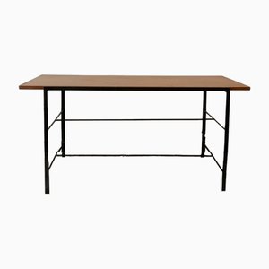 Black Painted Metal Coffee Table with Teak Top from Isa Bergamo, 1960s