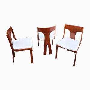 Dining Chairs in Boucle by Carlo Scarpa for Cassina, 1970s, Set of 3