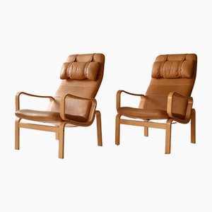 Set of Vintage Armchairs with Cushions, 1980s