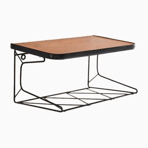 Table de Chevet en Teck et Métal, 1960s