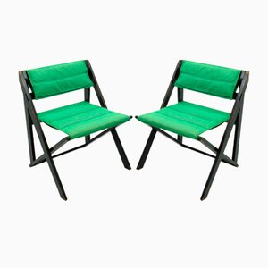 Folding Side Chairs, 1970s, Set of 2