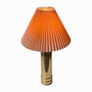 Cylindrical Table Lamp in Brass from Bergboms, Sweden, 1960s