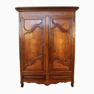 Early 19th Century Lorraine Wardrobe in Marquetry with Empire Eagle