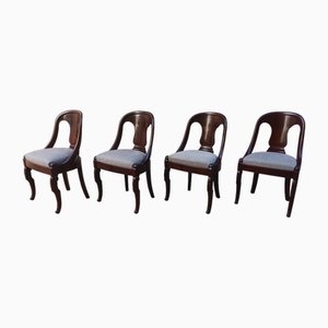 Mahogany Gondola Chairs, 1960s, Set of 4