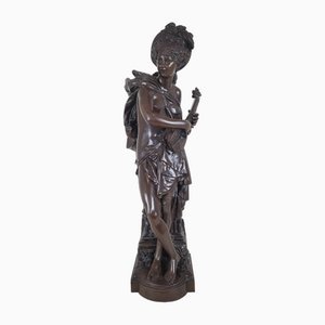 Carrier-Belleuse, Cigale, bronce grande, siglo XIX
