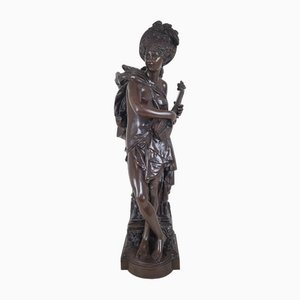 Carrier-Belleuse, Cigale, Grand Bronze, 19ème Siècle