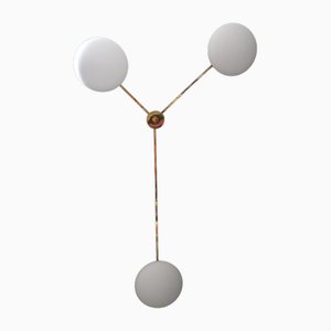 Wall Lamp Model Three Runes in Polished Brass in the style of Angel Lelii for Arredoluce