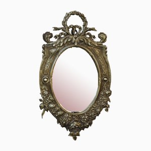 Bronze Coloured Wall Mirror with Boudoir Decoration