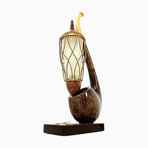 Lámpara de mesa Pipe Mid-Century atribuida a Aldo Tura, años 60