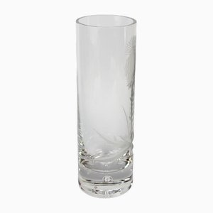 Vintage Vase aus geschliffenem Glas, 1960er