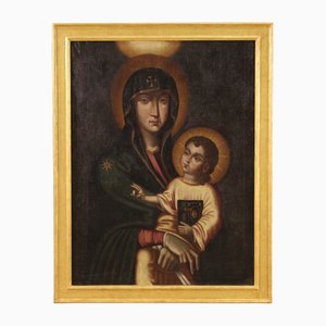 Byzantine Style Virgin & Child, 1880, Oil on Canvas