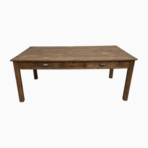 French Pine and Oak Farm Table, 1950s