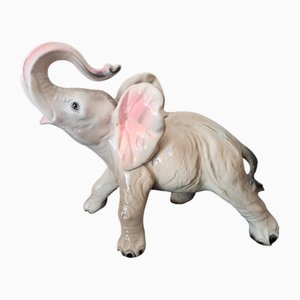 Elefante vintage in ceramica, anni '70