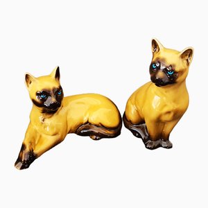Siamese Cats Figurines, Set of 2