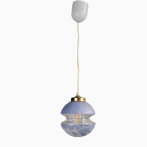 Blaue Diabolo Deckenlampe, 1970er