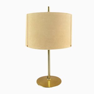 Italienische Vintage Tischlampe mit Wildleder Lampenschirm, 1970er