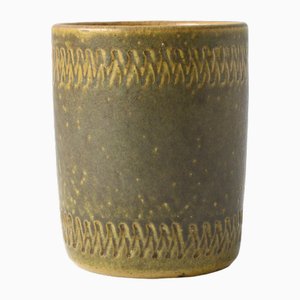 Vaso de cerámica Studio alemán de Rudi Stahl, años 60