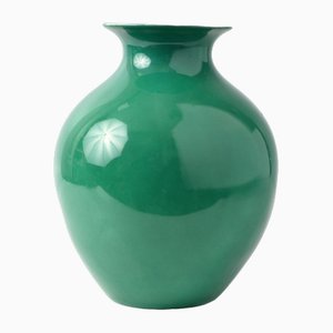 Antique Green Porcelain Vase from Thomas, 1920s