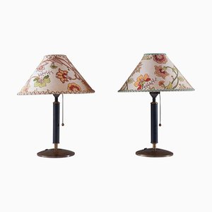 Swedish Modern Table Lamps attributed to Böhlmarks, 1930s, Set of 2