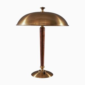 Swedish Grace Table Lamp in Brass attributed to Nordic Company for Nordiska Kompaniet, 1930s
