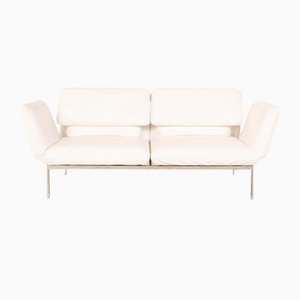 Roro Leather Two-Seater White Sofa from Brühl