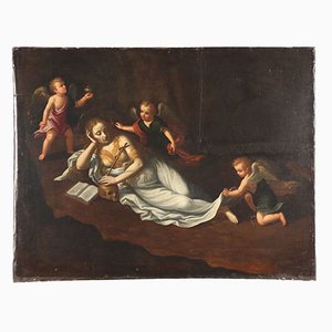 Italian School Artist, Penitent Magdalene, Oil on Canvas, 1700s