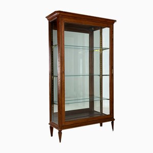 Vintage Vitrine aus Eiche und Glas