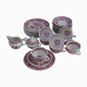 Burgenland Red Tea Plates & Cups from Villeroy & Boch, Set of 30