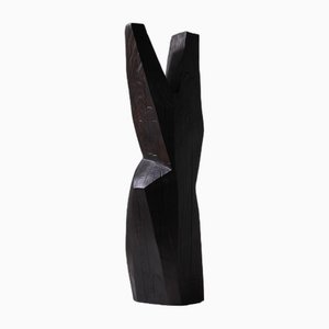 Large Abstract Wooden Split Sculpture, 1970s