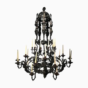 Antique French Bronze Chandelier, 1870