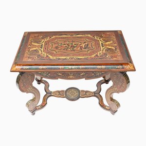 Italian Marquetry Side Table Console Inlay