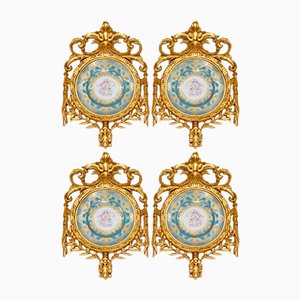 Wandbehang aus Porzellan Cherub Plaques von Sevres, 4 . Set