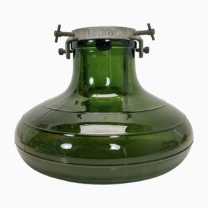 Green Glass Christmas Tree Stand from Bulach of Switzerland, 1930s