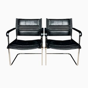 Mid-Century Bauhaus Style Office Chairs by Mart Stam for Stol Kamnik, 1980s, Set of 2