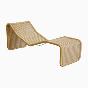 Chaise Longue Ps3 en Osier par Tito Agnoli pour Bonacina, 1964