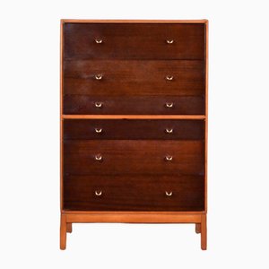 Mid-Century Scandinavian Style Teak and Brass Chest of Drawers or Tallboy by John & Sylvia Reid for Stag