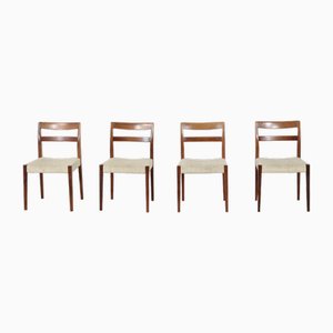 Vintage Swedish Teak Chairs by Nils Jonsson for Troeds, 1960s, Set of 4