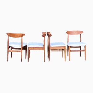 Teak & Fabric Dining Chairs by Victor Wilkins for G Plan, 1960s, Set of 4
