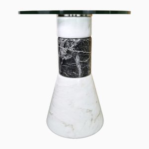 Tavolino in marmo e vetro di Acerbis, anni '80