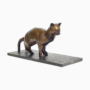 Augusto Perez, Escultura de gato, años 70, Bronce