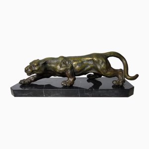 Miguel Fernando Lopez, Panther Skulptur, 1980er, Bronze