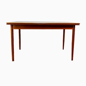 Mid-Century Extendable Draw-Leaf Dining Table by K.A. Jorgensen for A/S Mobelfabrik, 1970s