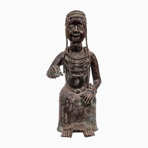 Benin Artist, L'Offrande de Cauris Statues, Bronzes, 1950, Set of 2