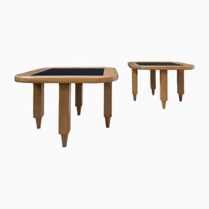 Tavolini da caffè bassi di Guillerme & Chambron per Votre Maison, anni '50, set di 2