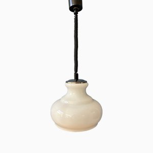 Mid-Century Opaline Milk Glass Pendant Lamp