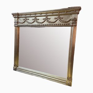 Regency Style Carved Gilt Wood Overmantle Mirror